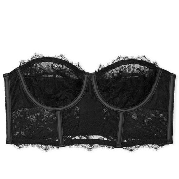 New! Victoria's Secret Very Sexy VS Archives Black Rose Lace Bra Top 20030 - Picture 1 of 9